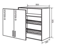 Навесной Шкаф №49 (800x920) сушка Margo