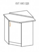 Нижняя тумба угловая 1 дверь (900х820) Оля