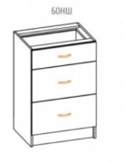 Нижняя тумба 60 выдвижные ящики (600х820) Оля