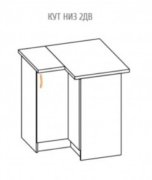 Нижняя тумба угловая 2 двери (800х820) Оля