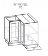 Нижняя тумба угловая 2 двери (900х820) Роял