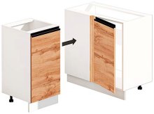 Нижняя тумба Н90х60.82 1Д угол. мойка  Тренд глянец