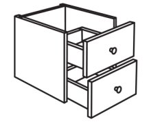 Модуль D22 (+2 фасада шухляд) Домино цветное
