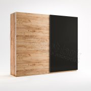 Луна Шкаф купе 2,5 м | Дуб крафт - Мат Лава