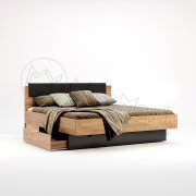 Луна Кровать 1,6х2,0 с ящиками + вклад | Дуб крафт - Мат Лава Луна Кровать 1,6х2,0 с ящиками + вклад | Дуб крафт - Мат Лава