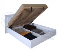 Белла Кровать 1,8х2,0 мягкое быльце с подъемным механизмом | Глянец белый Белла Кровать 1,8х2,0 мягкое быльце с подъемным механизмом | Глянец белый