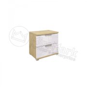 Флоренция Тумба прикроватная 2шх | Глянец белый - Дуб Сан Марино