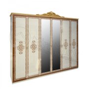 Дженифер Шкаф 6Д с зеркалом | Радика Беж Дженифер Шкаф 6Д с зеркалом | Радика Беж