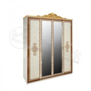 Дженифер Шкаф 4Д c зеркалом | Радика Беж Дженифер Шкаф 4Д c зеркалом | Радика Беж