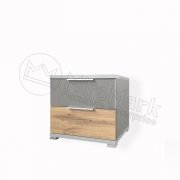 Линц Тумба прикроватная 2шх | Серый шифер - Дуб Вотан