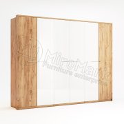 Ники Шкаф 6Д без зеркала | Дуб Крафт - Глянец Белый Ники Шкаф 6Д без зеркала | Дуб Крафт - Глянец Белый