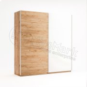 Ники Шкаф купе 2,0 м | Дуб Крафт - Глянец Белый
