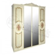 Реджина Шкаф 4Д с зеркалом | Радика Беж Реджина Шкаф 4Д с зеркалом | Радика Беж