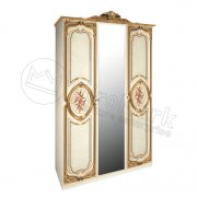 Реджина Шкаф 3Д с зеркалом | Радика Беж - Золото Реджина Шкаф 3Д с зеркалом | Радика Беж - Золото