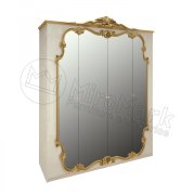 Виктория Шкаф 4Д с зеркалом | Радика Беж Виктория Шкаф 4Д с зеркалом | Радика Беж