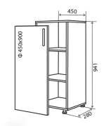 Пенал нижний М3 витрина Сафари Пенал нижний М3 витрина Сафари