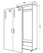 Модуль М12 Соломия (зеркало) Модуль М12 Соломия (зеркало)