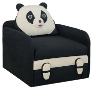 Диван детский Юниор Панда (алоба светлый/черный) Диван детский Юниор Панда (алоба светлый/черный)
