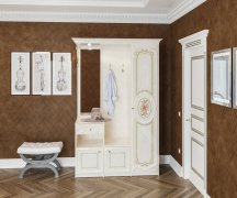 Прихожая Бристоль Новый 1,5 (роза лак)