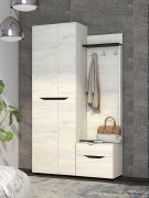 Прихожая Аякс 1150х376х2000 h левая . Дуб крафт белый/венге