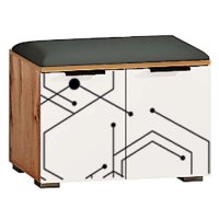 Тумба для обуви Тренд 2Д.600.Р (рисунок) c мягким сиденьем Тумба для обуви Тренд 2Д.600.Р (рисунок) c мягким сиденьем