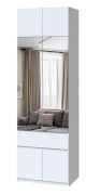 Шкаф с антресолью и зеркалами "Брайт" 800х520х2400 h . Нимфея альба Шкаф с антресолью и зеркалами "Брайт" 800х520х2400 h . Нимфея альба