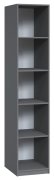 Шкаф-пенал с полками открытый "Брайт" 400х500х2000 h Мастер Форм . Антрацит Шкаф-пенал с полками открытый "Брайт" 400х500х2000 h Мастер Форм . Антрацит