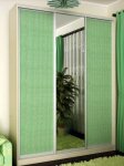 Шкаф-купе: 2 Ротанг-зеркало (180х220х45/60)
