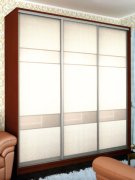 Шкаф-купе: 3 Ротанг комби/сатин (222х220х60)