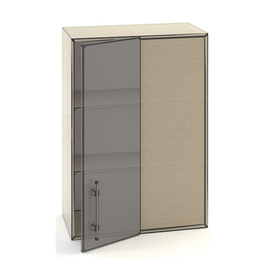 Навесной Шкаф угловой ВВ29-600 витрина (600x920)