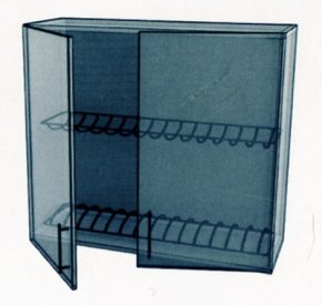 Навесной Шкаф 981 сушка витрина (800x900) High gloss