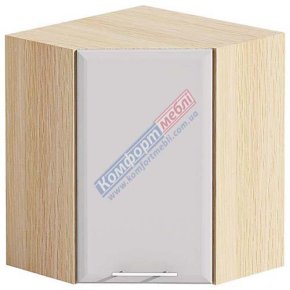 Навісна Шафа кутова Е-2853 (600х720) Хай-Тек матова галактіка