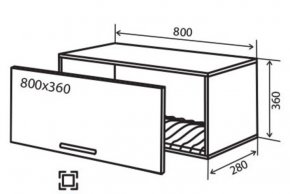 Навесной Шкаф №17 (800x360) окап сушка стандарт Кредо
