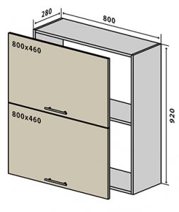 Навесной Шкаф №61 окап (800x920) M. Gloss