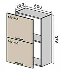 Навесной Шкаф №60 окап (600x920) Margo