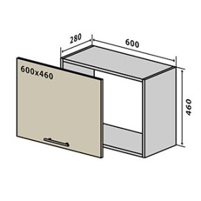 Навесной Шкаф №50 окап (600x460) Мода мат Soft Touch
