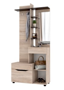 Вішалка "Аякс" 900х376х2000 h . Дуб сонома / Венге магія (правостороння)