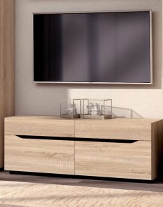 Тумба "Аякс" 1350х430х500 h . Дуб сонома / Венге магия