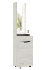 Тумба із дзеркалом "Аякс" 470х376х1880 h . Дуб крафт білий / венге магія