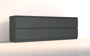 Тумба под телевизор "Брайт" 1392х376х511 h . ДСП Антрацит (Телескопические направляющие)