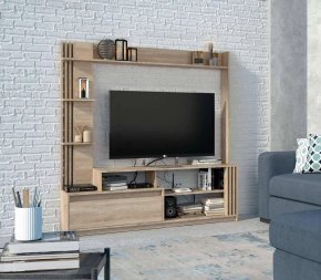 Горка в гостиную "Брайт" 1700х325х1700 h . Дуб сонома (правосторонняя)