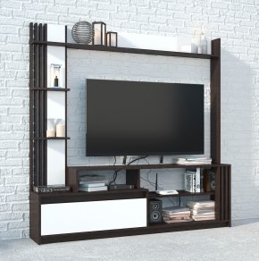 Горка в гостиную "Брайт" 1700х325х1700 h . Венге магия / белый (правосторонняя)