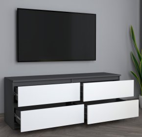 Тумба під телевізор "Брайт" 1392х376х511 ч . Венге магія / білий (телескопічні напрямні)