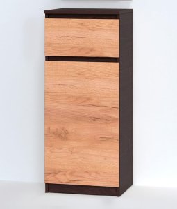 Тумба-комод "Брайт" 400х376х950 h . Венге магия / Дуб крафт золотой (телескопич. направляющие)