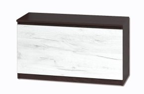 Тумба для обуви "Брайт" 900х376х511 h . Венге магия / Дуб крафт белый