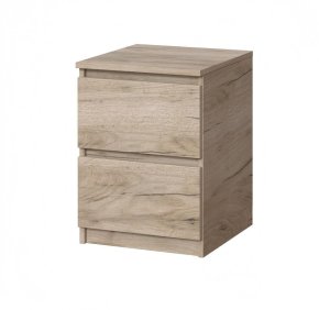 Тумба прикроватная "Брайт" с 2 ящиками 400х376х511 h . Дуб крафт серый