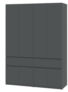 Шкаф "Брайт" 1600х520х2000 h . Антрацит (Телескопические направляющие)