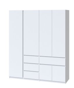 Большой современный шкаф "Брайт" 1800х520х2000 h . Белый