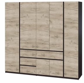 Шкаф "Брайт" 2221х520х2000 h . Венге магия / Дуб крафт серый (Телескоп. направ. левостор.)