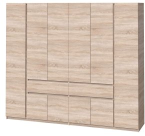Шкаф "Брайт" 2442х520х2000 h . Дуб сонома (Телескопические направляющие, левостороний)